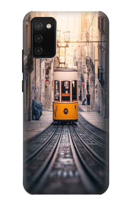 W3867 Trams in Lisbon Hard Case and Leather Flip Case For Samsung Galaxy A02s, Galaxy M02s  (NOT FIT with Galaxy A02s Verizon SM-A025V)