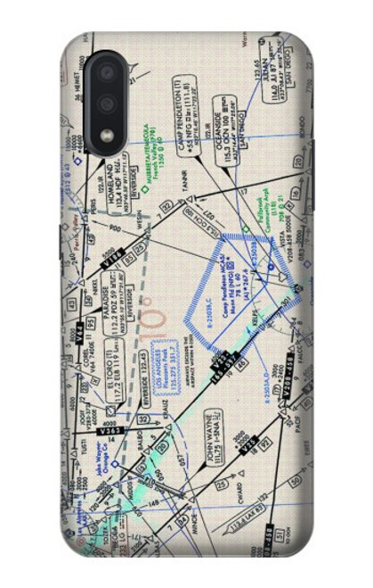 W3882 Flying Enroute Chart Hard Case and Leather Flip Case For Samsung Galaxy A01