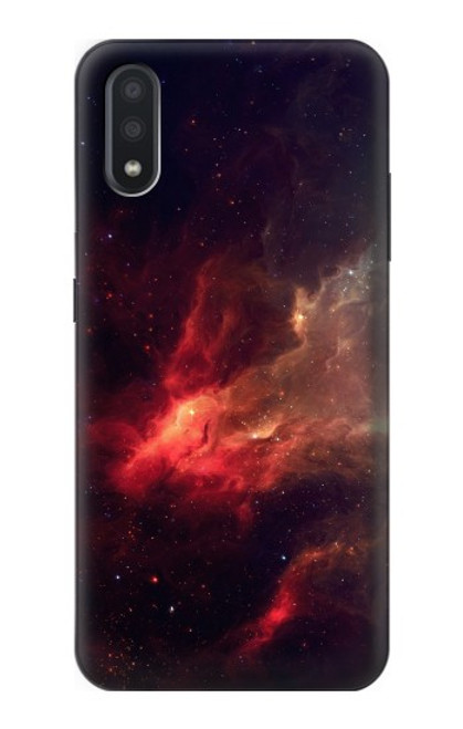 W3897 Red Nebula Space Hard Case and Leather Flip Case For Samsung Galaxy A01