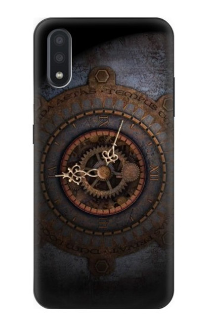 W3908 Vintage Clock Hard Case and Leather Flip Case For Samsung Galaxy A01
