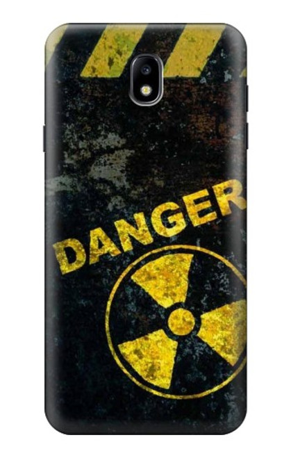 W3891 Nuclear Hazard Danger Hard Case and Leather Flip Case For Samsung Galaxy J7 (2018), J7 Aero, J7 Top, J7 Aura, J7 Crown, J7 Refine, J7 Eon, J7 V 2nd Gen, J7 Star