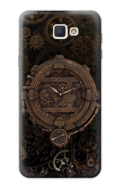 W3902 Steampunk Clock Gear Hard Case and Leather Flip Case For Samsung Galaxy J7 Prime (SM-G610F)