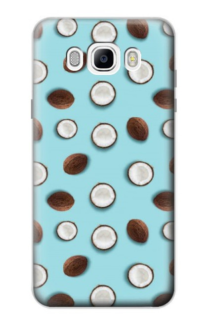 W3860 Coconut Dot Pattern Hard Case and Leather Flip Case For Samsung Galaxy J7 (2016)