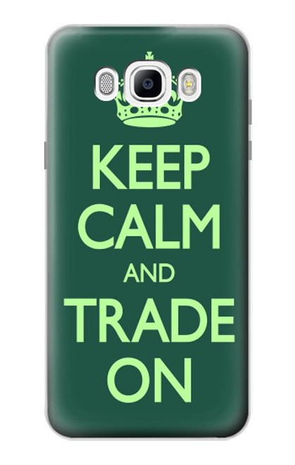 W3862 Keep Calm and Trade On Hard Case and Leather Flip Case For Samsung Galaxy J7 (2016)