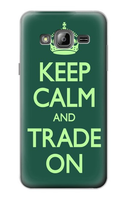 W3862 Keep Calm and Trade On Hard Case and Leather Flip Case For Samsung Galaxy J3 (2016)