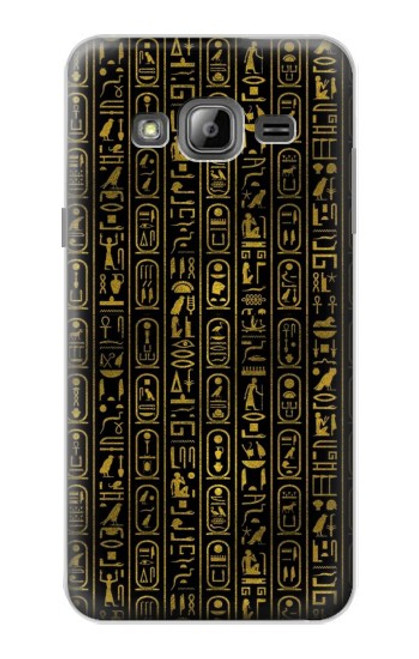 W3869 Ancient Egyptian Hieroglyphic Hard Case and Leather Flip Case For Samsung Galaxy J3 (2016)