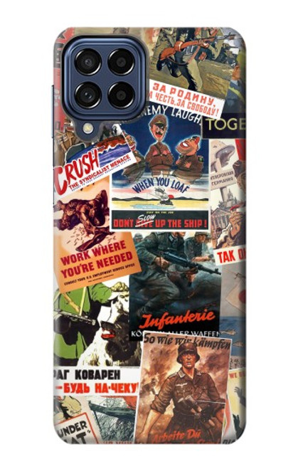 W3905 Vintage Army Poster Hard Case and Leather Flip Case For Samsung Galaxy M53