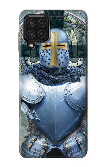 W3864 Medieval Templar Heavy Armor Knight Hard Case and Leather Flip Case For Samsung Galaxy M22