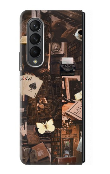 W3877 Dark Academia Hard Case For Samsung Galaxy Z Fold 3 5G
