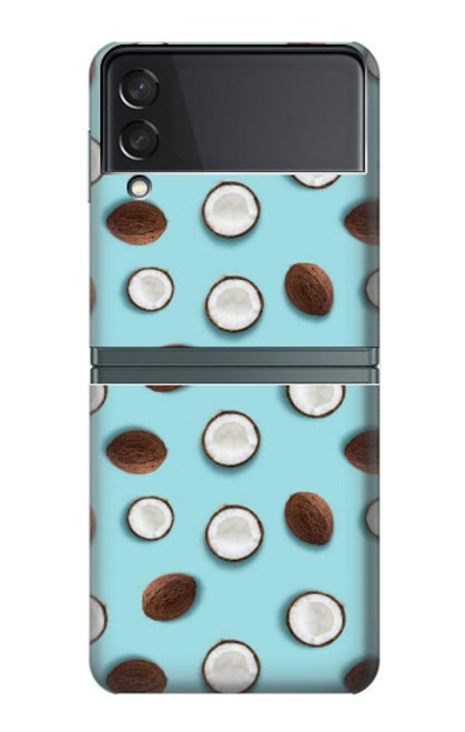 W3860 Coconut Dot Pattern Hard Case For Samsung Galaxy Z Flip 3 5G