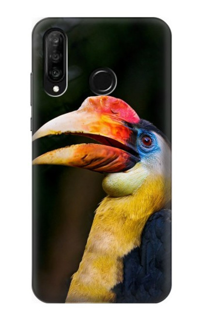 W3876 Colorful Hornbill Hard Case and Leather Flip Case For Huawei P30 lite