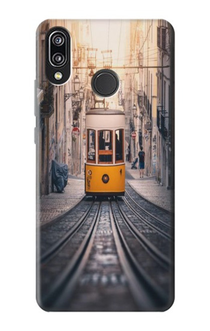 W3867 Trams in Lisbon Hard Case and Leather Flip Case For Huawei P20 Lite