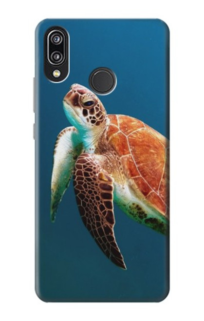 W3899 Sea Turtle Hard Case and Leather Flip Case For Huawei P20 Lite