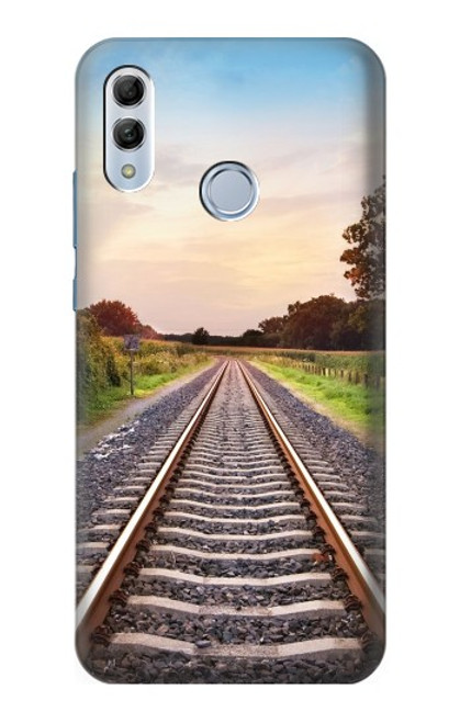 W3866 Railway Straight Train Track Hard Case and Leather Flip Case For Huawei Honor 10 Lite, Huawei P Smart 2019