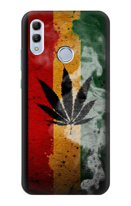 W3890 Reggae Rasta Flag Smoke Hard Case and Leather Flip Case For Huawei Honor 10 Lite, Huawei P Smart 2019