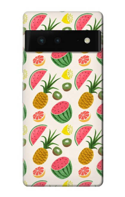 W3883 Fruit Pattern Hard Case and Leather Flip Case For Google Pixel 6