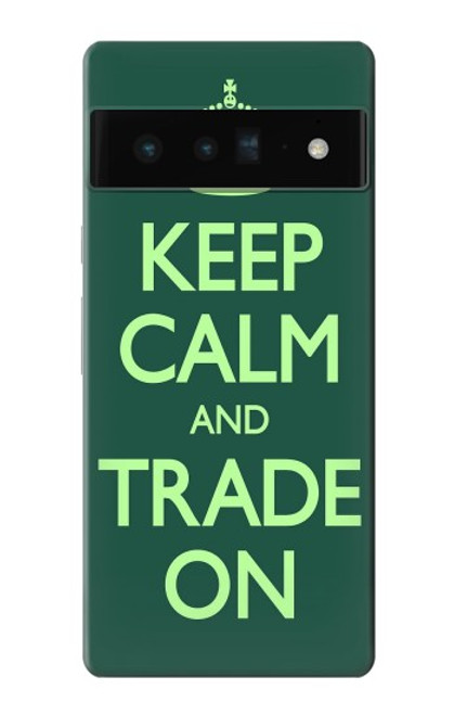 W3862 Keep Calm and Trade On Hard Case and Leather Flip Case For Google Pixel 6 Pro