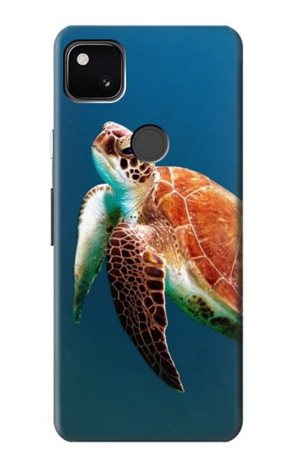 W3899 Sea Turtle Hard Case and Leather Flip Case For Google Pixel 4a