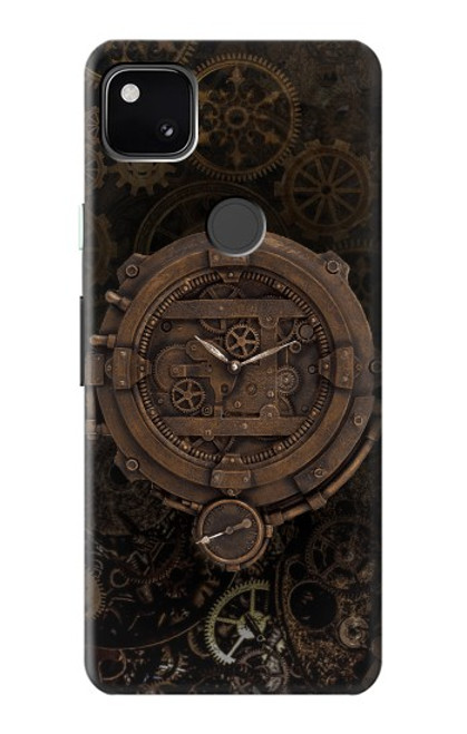 W3902 Steampunk Clock Gear Hard Case and Leather Flip Case For Google Pixel 4a