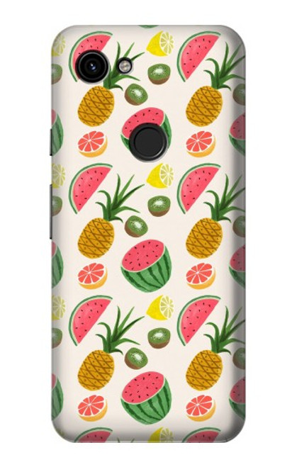 W3883 Fruit Pattern Hard Case and Leather Flip Case For Google Pixel 3a
