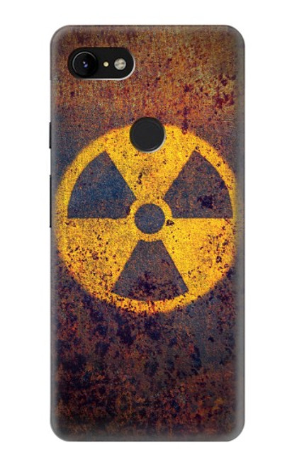 W3892 Nuclear Hazard Hard Case and Leather Flip Case For Google Pixel 3 XL