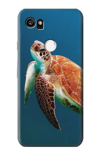 W3899 Sea Turtle Hard Case and Leather Flip Case For Google Pixel 2 XL