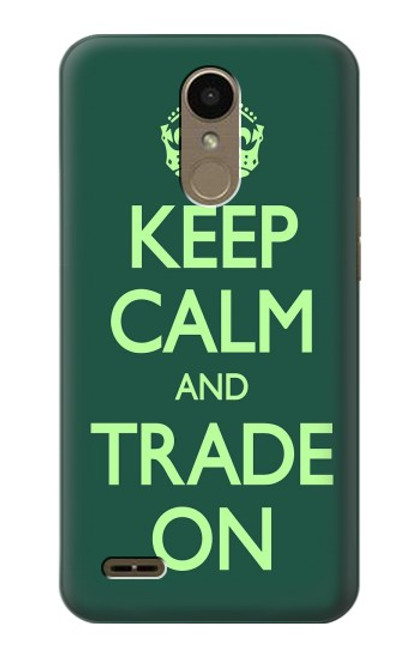 W3862 Keep Calm and Trade On Hard Case and Leather Flip Case For LG K10 (2018), LG K30