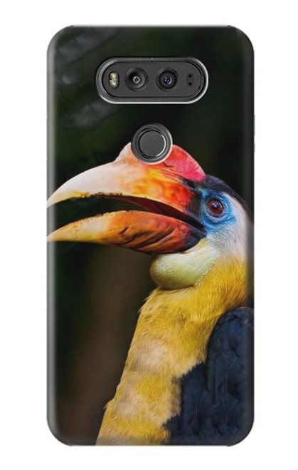 W3876 Colorful Hornbill Hard Case and Leather Flip Case For LG V20