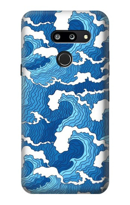 W3901 Aesthetic Storm Ocean Waves Hard Case and Leather Flip Case For LG G8 ThinQ