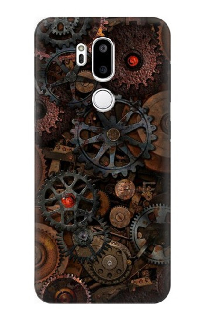 W3884 Steampunk Mechanical Gears Hard Case and Leather Flip Case For LG G7 ThinQ