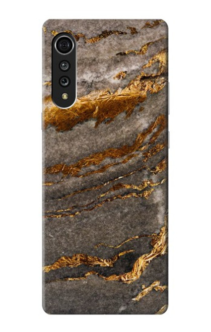 W3886 Gray Marble Rock Hard Case and Leather Flip Case For LG Velvet