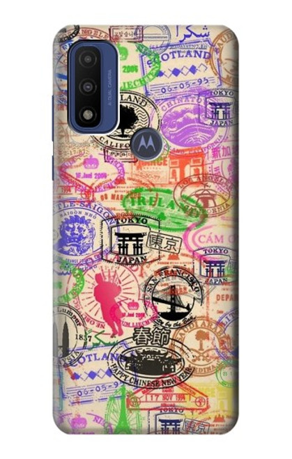 W3904 Travel Stamps Hard Case and Leather Flip Case For Motorola G Pure