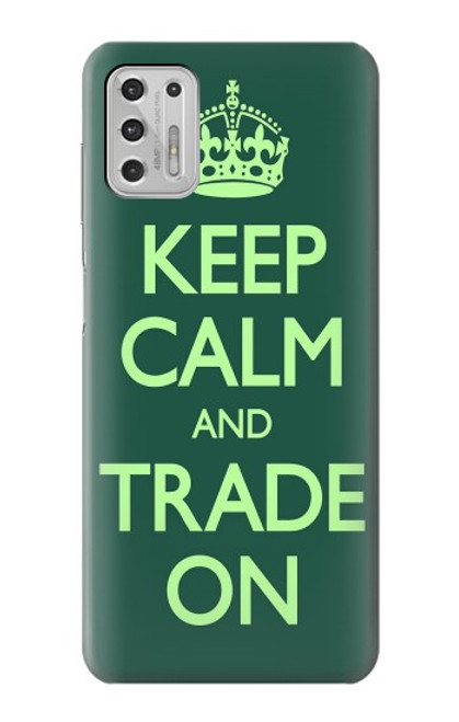 W3862 Keep Calm and Trade On Hard Case and Leather Flip Case For Motorola Moto G Stylus (2021)