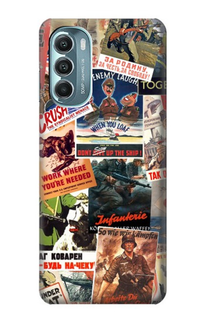 W3905 Vintage Army Poster Hard Case and Leather Flip Case For Motorola Moto G Stylus 5G (2022)