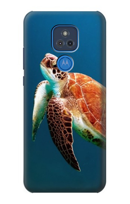 W3899 Sea Turtle Hard Case and Leather Flip Case For Motorola Moto G Play (2021)