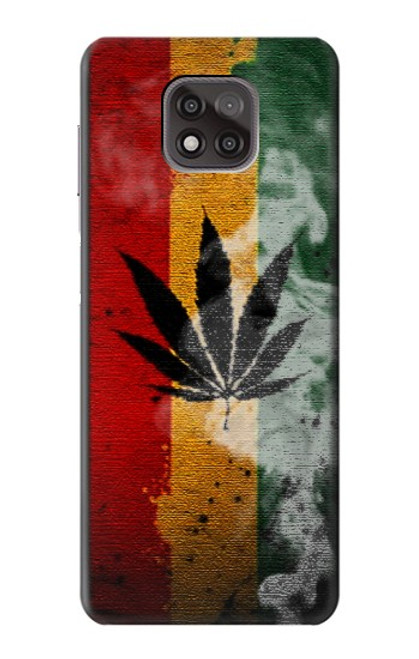 W3890 Reggae Rasta Flag Smoke Hard Case and Leather Flip Case For Motorola Moto G Power (2021)