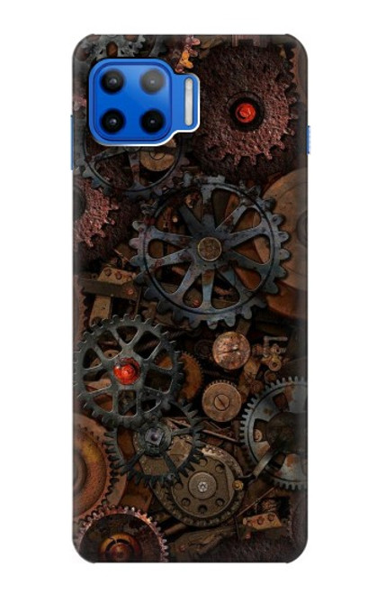 W3884 Steampunk Mechanical Gears Hard Case and Leather Flip Case For Motorola Moto G 5G Plus