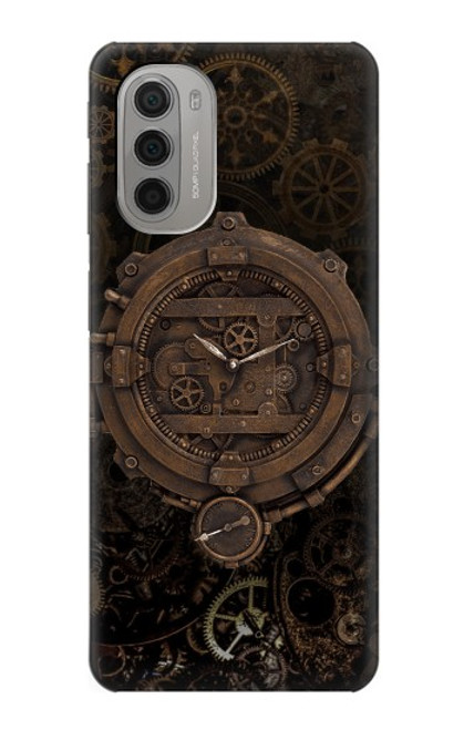 W3902 Steampunk Clock Gear Hard Case and Leather Flip Case For Motorola Moto G51 5G