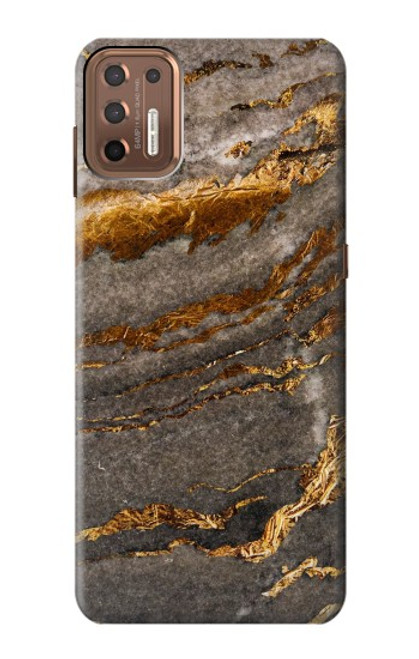 W3886 Gray Marble Rock Hard Case and Leather Flip Case For Motorola Moto G9 Plus