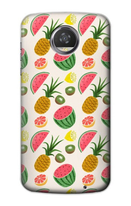 W3883 Fruit Pattern Hard Case and Leather Flip Case For Motorola Moto Z2 Play, Z2 Force