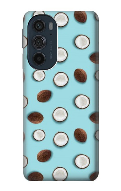 W3860 Coconut Dot Pattern Hard Case and Leather Flip Case For Motorola Edge 30 Pro