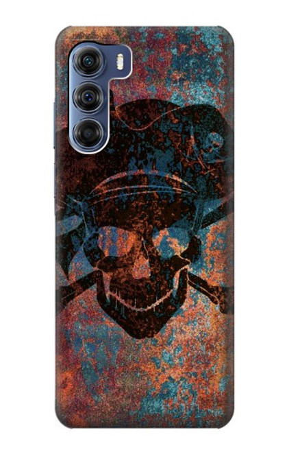 W3895 Pirate Skull Metal Hard Case and Leather Flip Case For Motorola Edge S30