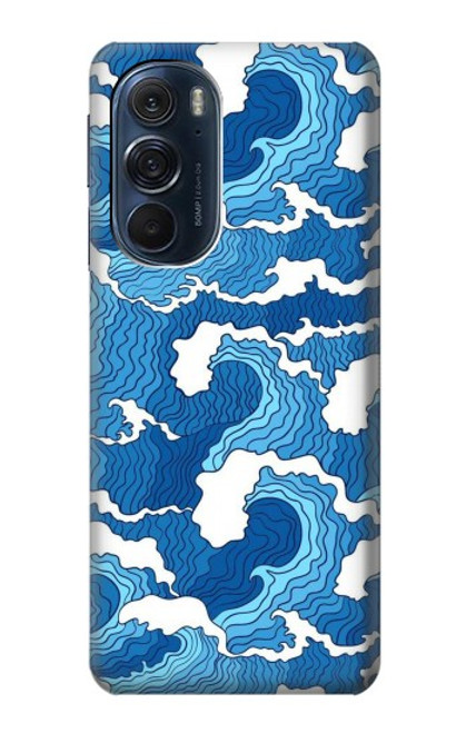 W3901 Aesthetic Storm Ocean Waves Hard Case and Leather Flip Case For Motorola Edge X30