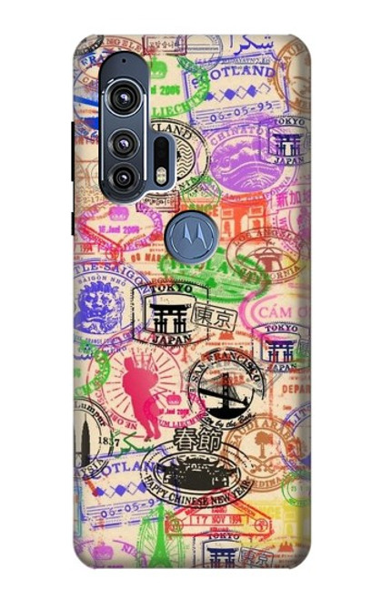 W3904 Travel Stamps Hard Case and Leather Flip Case For Motorola Edge+