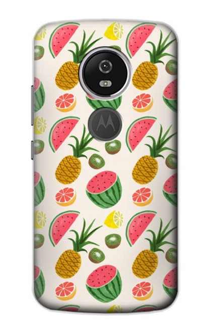 W3883 Fruit Pattern Hard Case and Leather Flip Case For Motorola Moto E5 Plus