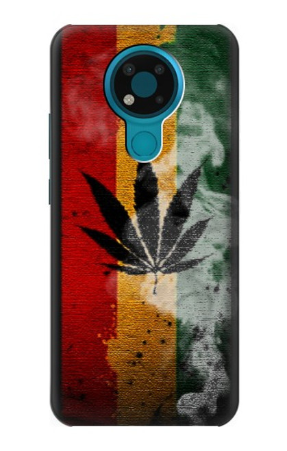 W3890 Reggae Rasta Flag Smoke Hard Case and Leather Flip Case For Nokia 3.4