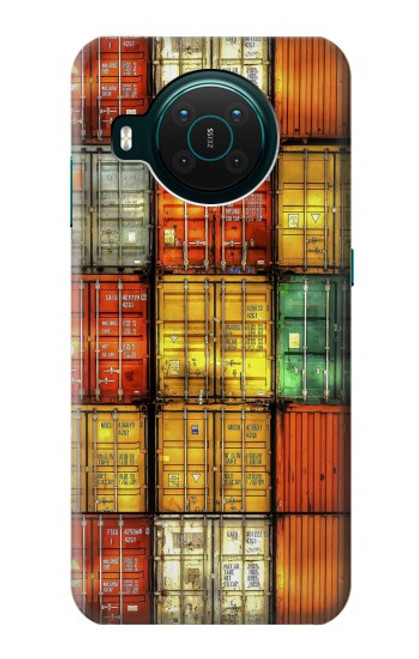 W3861 Colorful Container Block Hard Case and Leather Flip Case For Nokia X10