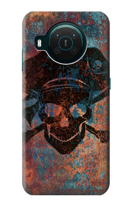 W3895 Pirate Skull Metal Hard Case and Leather Flip Case For Nokia X10