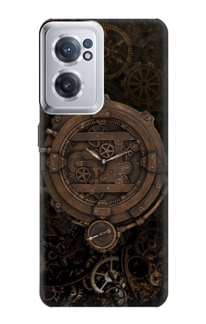 W3902 Steampunk Clock Gear Hard Case and Leather Flip Case For OnePlus Nord CE 2 5G