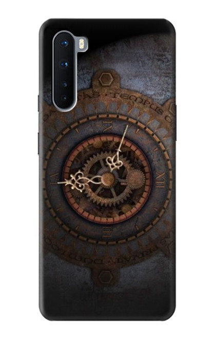 W3908 Vintage Clock Hard Case and Leather Flip Case For OnePlus Nord